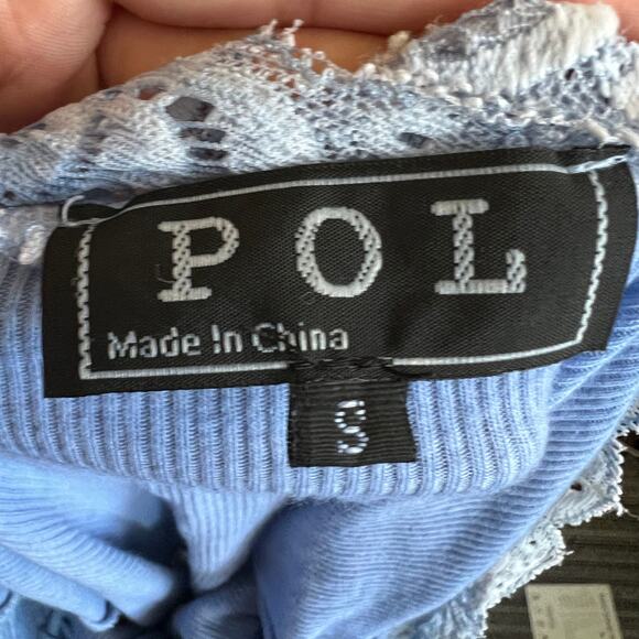 Blue Lace Babydoll Tank Top Y2K 2000s Fairycore Coquette Romantic Small - Picture 3 of 6